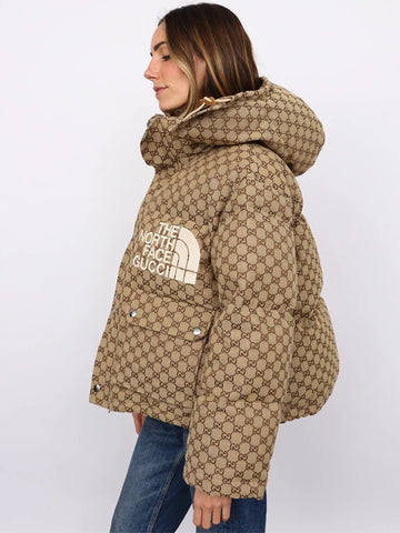 Hooded Brown Puffer Jacket