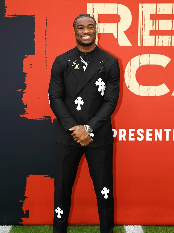 Jalen Milroe Chrome Hearts Black Suit