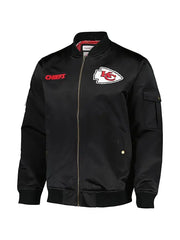 Kansas City Chiefs Team Leader Satin Bomber Jacket
