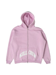 Kill Crew Zip Up Hoodie Pink