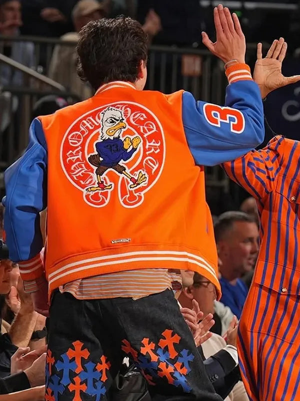 Knicks Game Timothee Chalamet Varsity Jacket 
