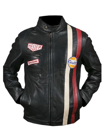 Le Mans Steve McQueen Leather Jacket Black