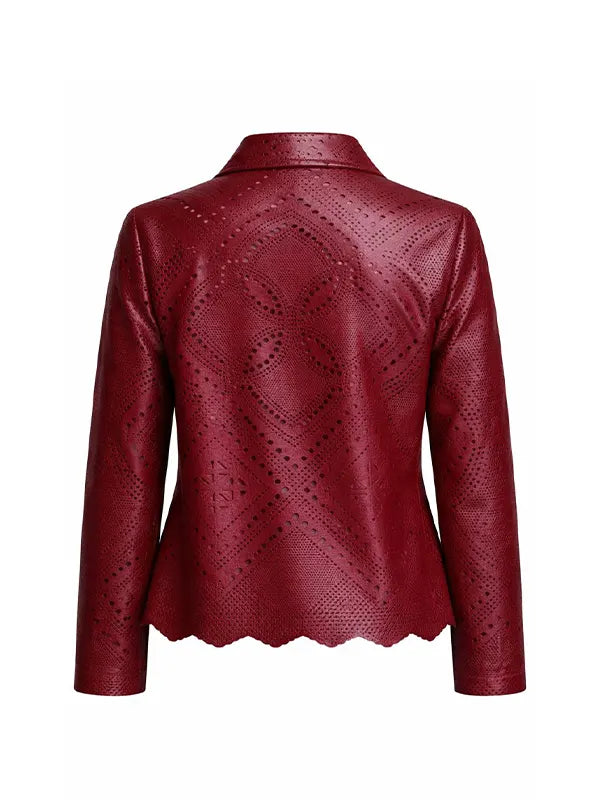 Leather Cutout Jacket