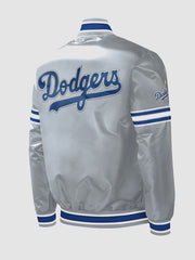 Los Angeles Dodgers Full Snap Jacket Grey