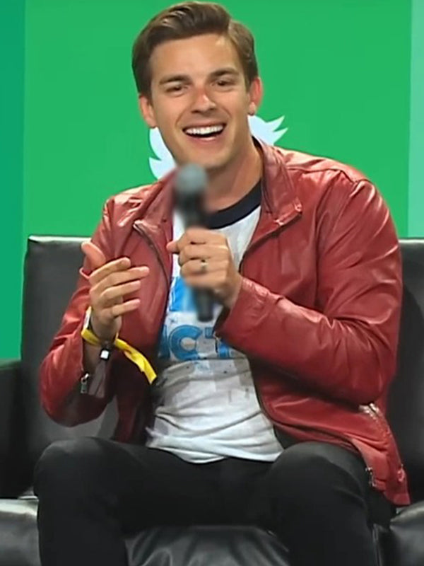 Matpat Red Leather Jacket
