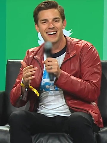 Matpat Red Leather Jacket