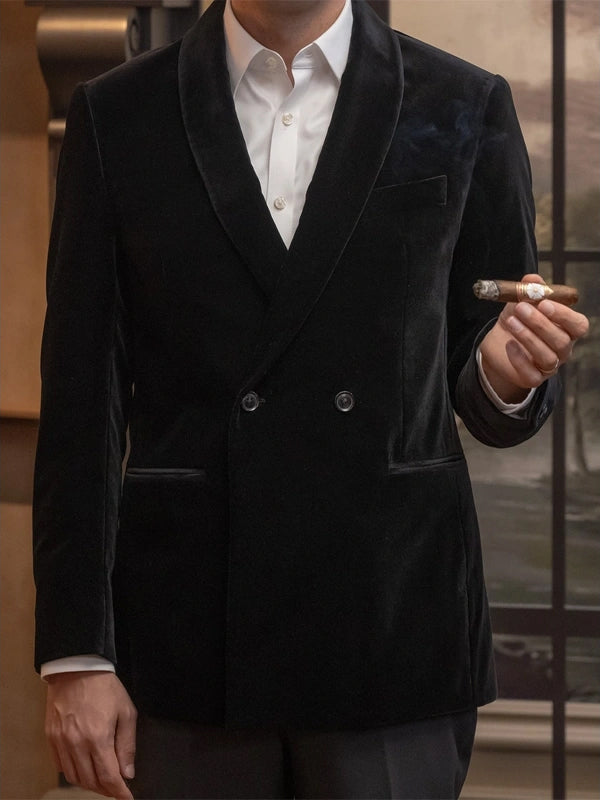 Mayflower Smoking Velvet Blazer Black