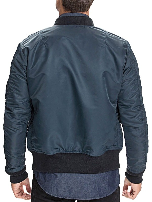 Mens Cordura Bomber Jacket Blue