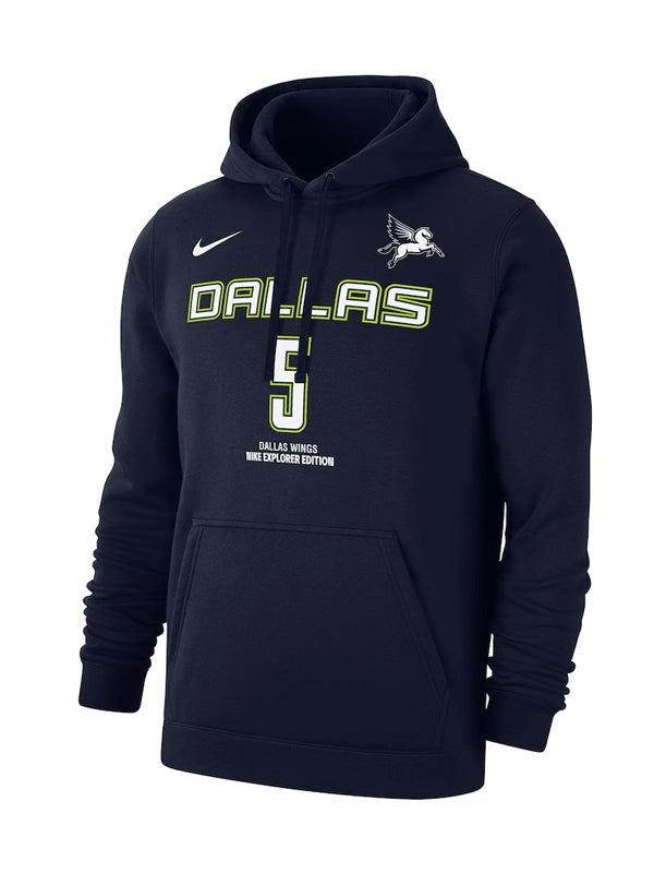 Mens Nike Paige Bueckers Navy Dallas Wings 2025 WNBA Draft Explorer Edition Name Number Pullover Hoodie