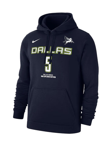 Mens Nike Paige Bueckers Navy Dallas Wings 2025 WNBA Draft Explorer Edition Name Number Pullover Hoodie