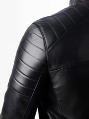 Men’s Quilted Motorcycle Leather Jacket