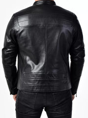 Men’s Real Leather Biker Jacket