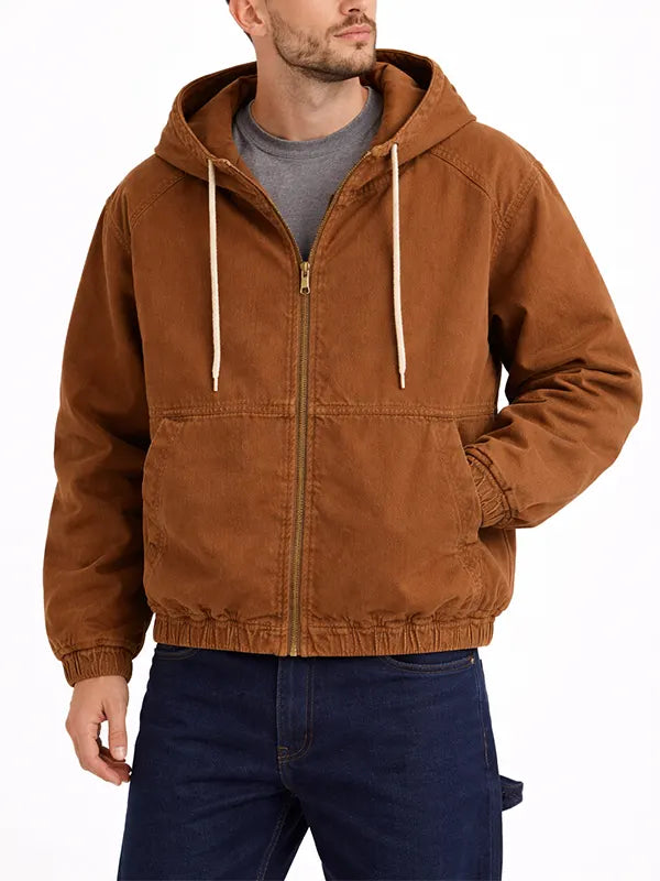 Mens Hooded Denim Jacket