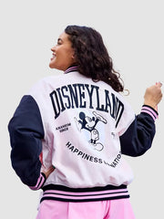Mickey Mouse Pink Disneyland Varsity Jacket For Women 