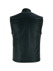 Motorcycle-Style Genuine Leather Vest 