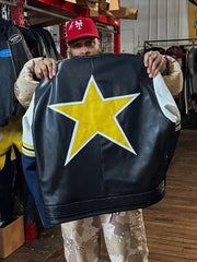 Super Bowl LIX Mustard Vanson Leather Jacket
