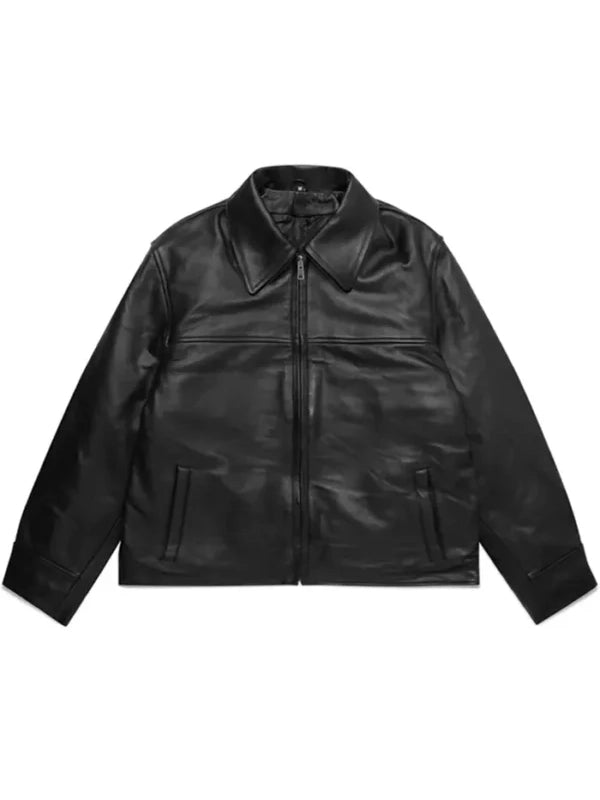 Mutimer smooth black zip jacket