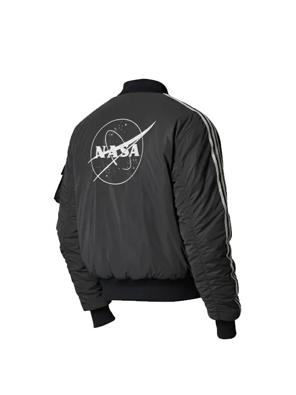 NASA-inspired Grey Bomber Jacket