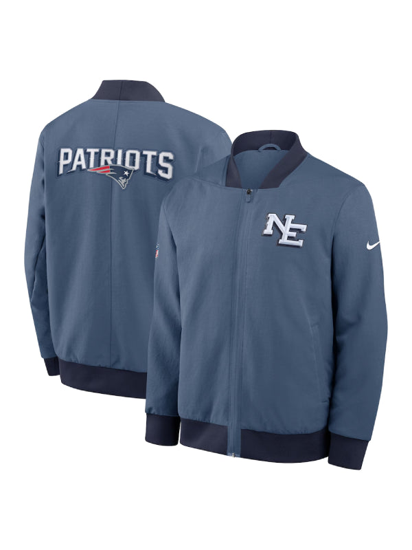 New England Patriots Nike 2025 Rivalries Sideline Bomber Jacket