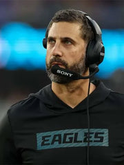 Nick Sirianni Eagles hoodie close up EAGLES chest graphic