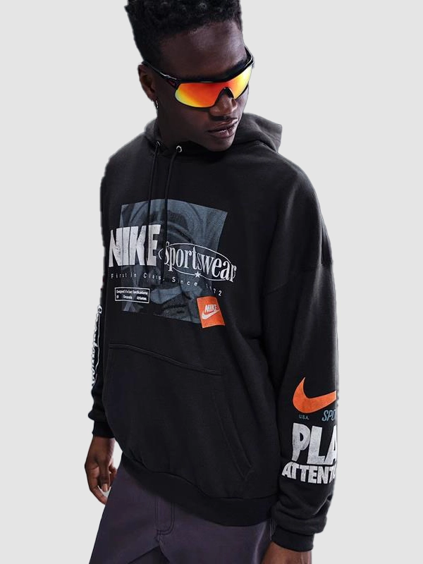 Nike French Terry Pullover Black Hoodie
