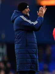 Nuno Espirito Santo Blue Hooded Puffer Coat 