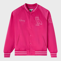 OVO x Disney Valentine’s Mickey University Pink Satin Jacket