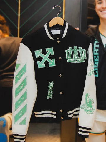 WNBA Off White x New York Liberty Varsity Jacket