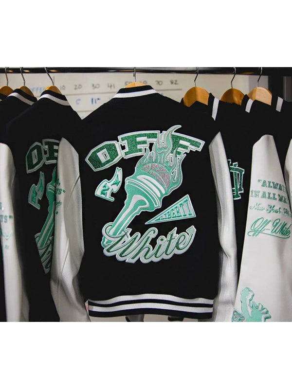 WNBA Off White x New York Liberty Varsity Jacket