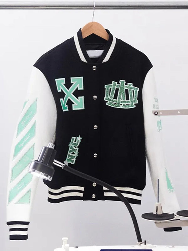 WNBA Off White x New York Liberty Varsity Jacket