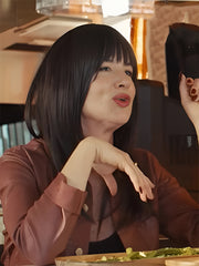 Juliette Lewis Opus 2025 Clara Armstrong Brown Leather Jacket