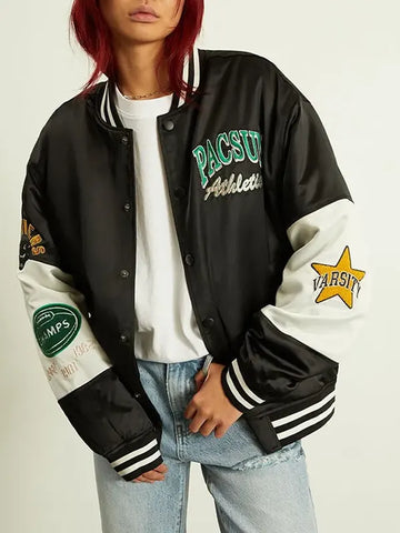 Pacsun Black Athletic Varsity Jacket