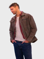 Jon Beavers Paradise 2025 Billy Pace Grey Cotton Field Jacket