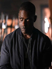 Sterling K. Brown Paradise 2025 Xavier Collins Black Bomber Jacket