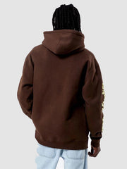 Peace and Love Brown Hoodie