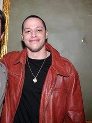 Pete Davidson Brown Leather Jacket