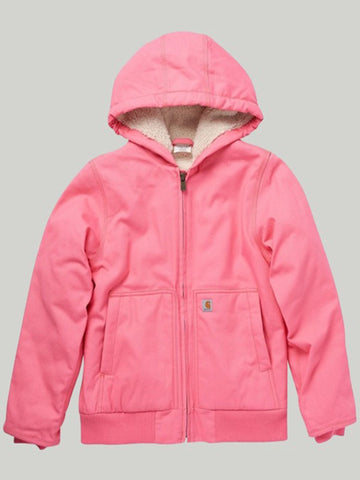 Pink Carhartt Sherpa Lined Hooded Active Jacket
