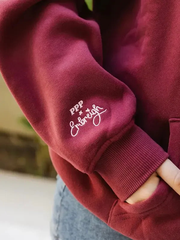 Pink Palm Puff Oversized Hoodie