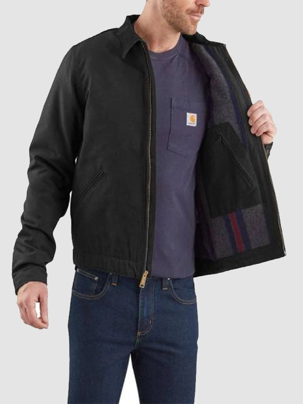 Power Book II Raising Kanan S04 Mekai Curtis Corduroy Collar Black Cotton Detroit Jacket
