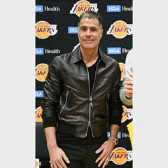 Rob Pelinka Leather Jacket Black