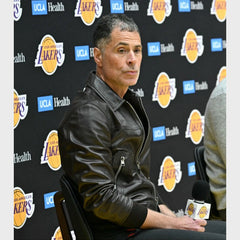 Rob Pelinka Leather Jacket Black