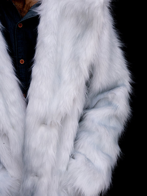 Ryan Gosling Ken White Faux Fur Coat