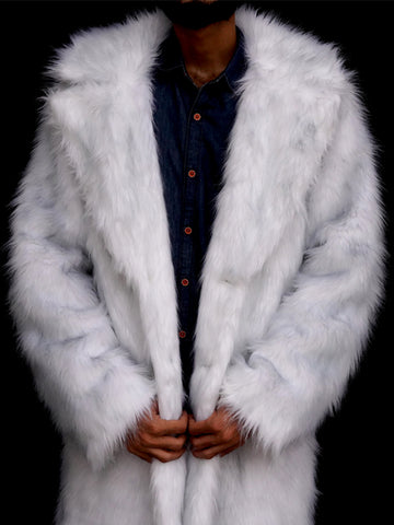 Ryan Gosling Ken White Faux Fur Coat