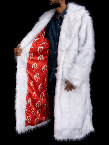 Ryan Gosling Ken White Faux Fur Coat