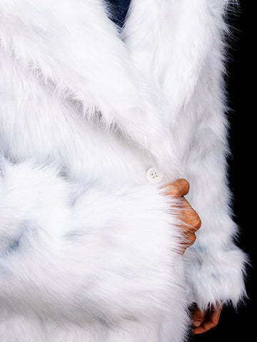 Ryan Gosling Ken White Faux Fur Coat