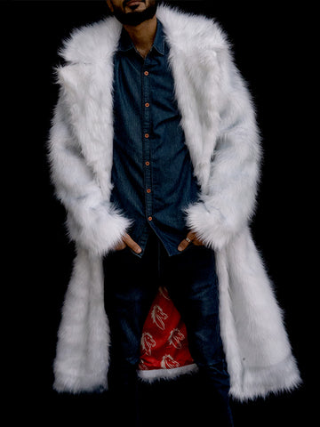 Ryan Gosling Ken White Faux Fur Coat