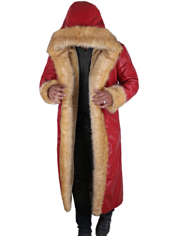 The Christmas Chronicles 2 Santa Claus Red Leather Coat