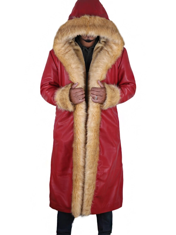 The Christmas Chronicles 2 Santa Claus Red Leather Coat