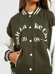Salt Lake City Jacket Green and White 