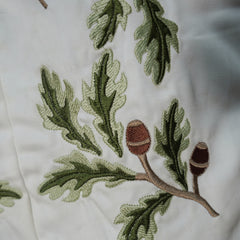 SALTBURN OLIVER QUICK GREEN LEAF EMBROIDERY WHITE JACKET